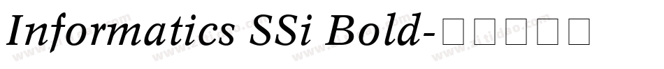 Informatics SSi Bold字体转换